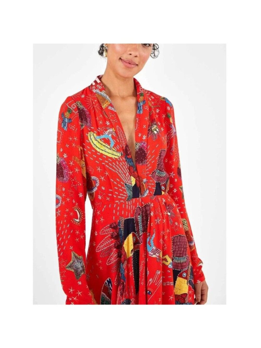 FARM Rio Red Printed Maxi Dress - Picture 3 of 13